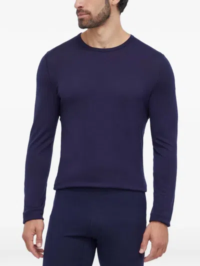Icebreaker Long-sleeved Logo-detail T-shirt In Blue