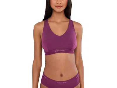 Icebreaker Merino 125 Cool-lite Sprite Racerback Bra Women's Bra Dark Berry: Xs