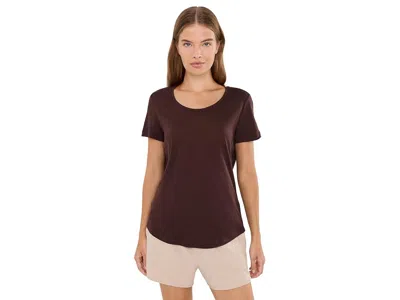 Icebreaker Merino 125 Cool-litetm Sphere Short Sleeve Scoop T-shirts Women's Clothing Bittersweet: Lg In Brown