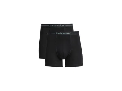 Icebreaker Merino 150 Anatomica Boxers 2 Pack Men's Underwear Black: 2xl, Elastane/polyamide/wool