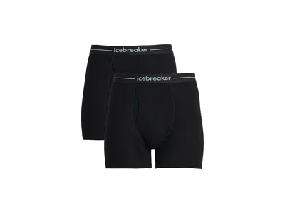 Icebreaker Merino 150 Anatomica Boxers Wfly 2 Pack In Black