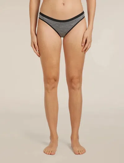 Icebreaker Merino 150 Siren Underwear Womens Gray Heather Bikini Brief Gbo3562