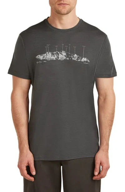 Icebreaker Merino 150 Tech Lite Graphic T-shirt In Black
