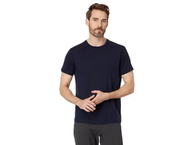 Icebreaker Merino 150 Tech Lite Short Sleeve T-shirts Men's Clothing Midnight Navy: Sm, Wool In Blue