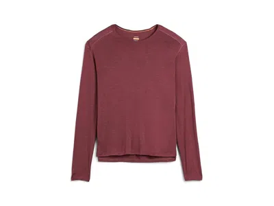 Icebreaker Merino 200 Oasis Long Sleeve Crewe Men's Clothing Port: 2xl, Wool In Burgundy