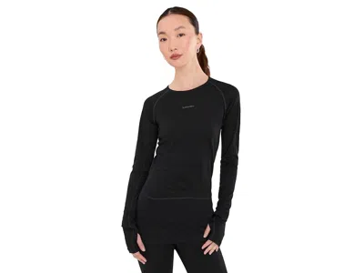Icebreaker Merino 200 Zoneknittm Long Sleeve Crewe Women's Workout Black: Xs, Wool
