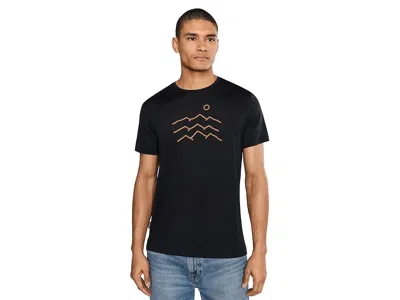 Icebreaker Merino Blend 125 Cool-litetm Sphere Short Sleeve T-shirts Across The Peaks In Black