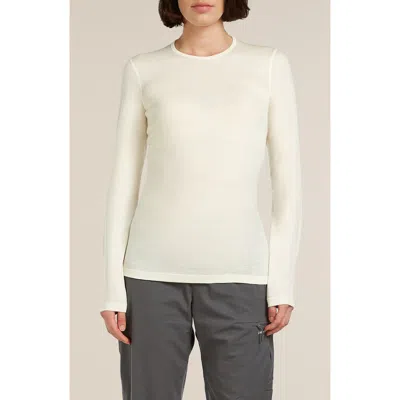 Icebreaker Oasis Long Sleeve Merino Wool Top In White