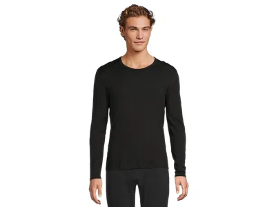 Icebreaker Oasis Mid-weight Merino Long Sleeve Crewe In Black