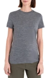 Icebreaker Tech Lite Iii Merino Wool Crewneck Shirt In Gray