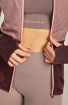 Icebreaker Tencel & Merino 200 Realfleece Descender Zip Hoodie In Pink