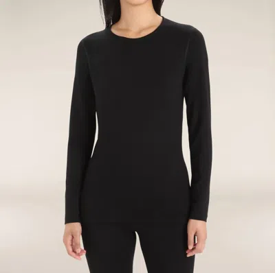 Icebreaker Women's 260 Tech Crewe Thermal Top In Black
