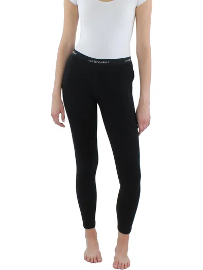 Icebreaker 260 Zoneknit Merino Wool Leggings In Black