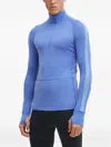 Icebreaker Zip-neck Performance Top In Blue