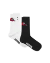 Icecream 6 Pack Running Dog Socks In Black/white
