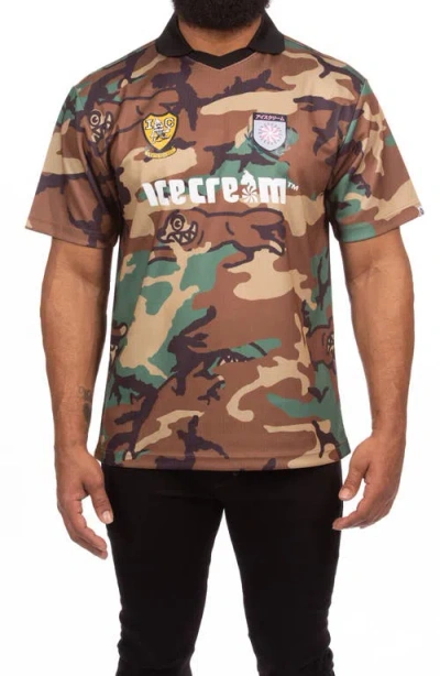 Icecream Acid Camo Mesh T-shirt In Multi