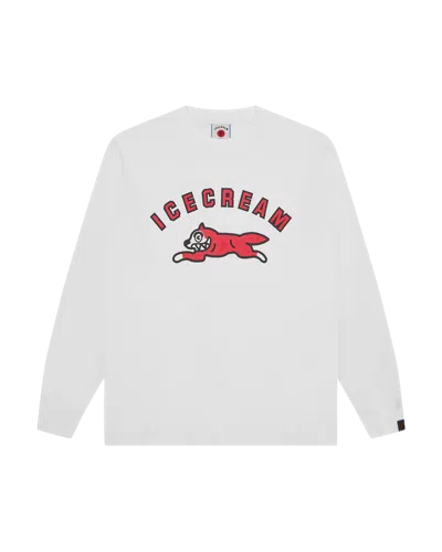 Icecream Kids' Arch Running Dog Ls T-shirt In White