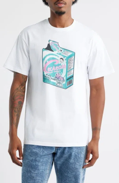 Icecream Baking Soda Graphic T-shirt In White