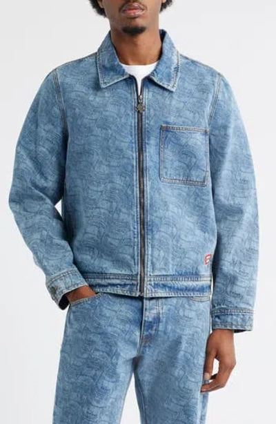 Icecream Band Coneman Denim Jacket In Blue