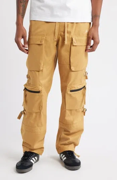 Icecream Big Bag Cotton Twill Cargo Pants In Brown