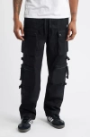 Icecream Big Bag Cotton Twill Cargo Pants In Black