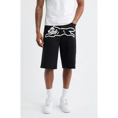 Icecream Big Black Denim Shorts