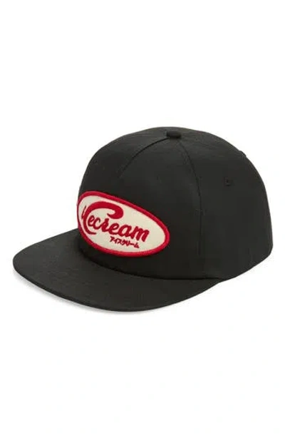 Icecream Big 'c' Adjustable Snapback Cap In Black