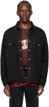 Icecream Boys Men's Black  Running Dog Denim Shirt In Black