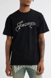 Icecream Bling Graphic T-shirt In Black