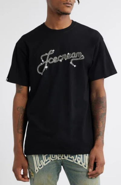 Icecream Bling Graphic T-shirt In Black