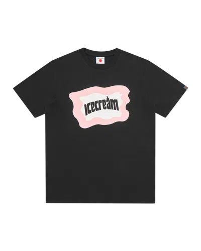 Icecream Kids' Block Logo T-shirt In Black