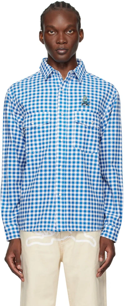Icecream Blue & White Check Shirt In Blue Check
