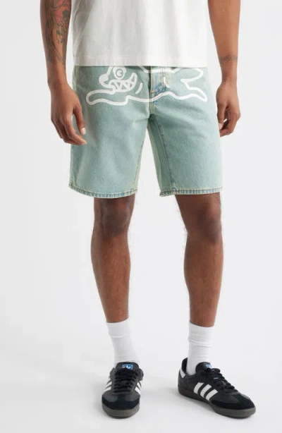 Icecream Blue Dog Denim Short In Purple
