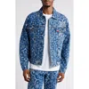 ICECREAM ICECREAM BLUE DREAMS FLORAL JACQUARD DENIM TRUCKER JACKET