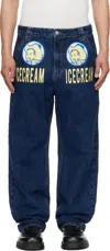 Icecream Cowboy Printed Denim Jeans In Indigo