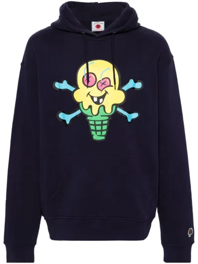 ICECREAM BLUE PRINTED HOODIE