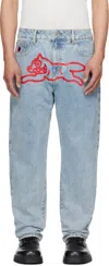Icecream Running Dog Denim Jeans In Light Wash Blue