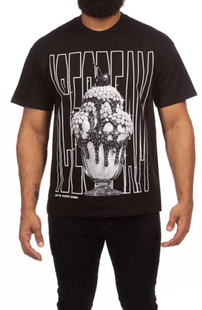 Icecream Boldy Graphic T-shirt In Black
