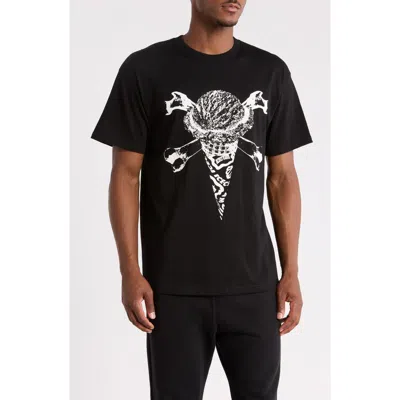 Icecream Bones Short-sleeve T-shirt In Black