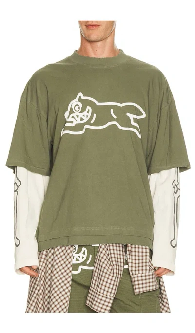 Icecream Bones Long Sleeve Tee In Green