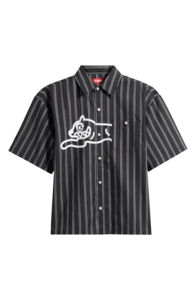 Icecream Boost Short Sleeve Button-up Shirt In Black