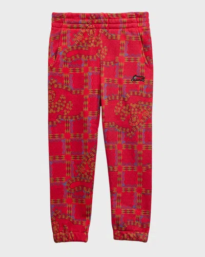 Icecream Kids' Boy's Graphic Printed Sweatpants In Red