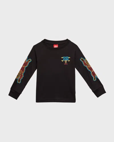 Icecream Kids' Boy's Raglan Graphic Sweatshirt In Black