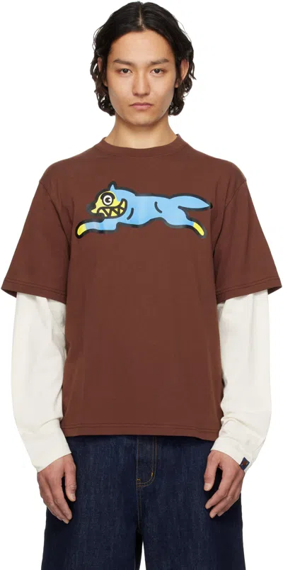 ICECREAM BROWN RUNNING DOG LAYERED LS T-SHIRT