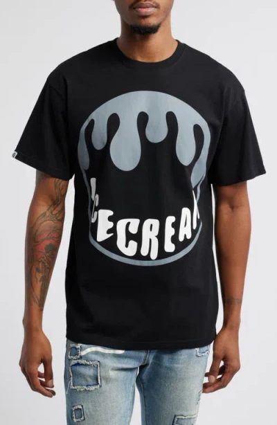 Icecream Bubble Graphic T-shirt In Black