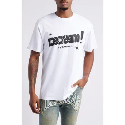 Icecream Bubble Gum Graphic T-shirt In White