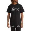 Icecream Burner Oversize Running Dog T-shirt In Black