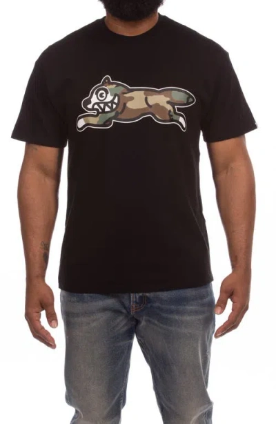 Icecream Camo Dog Graphic T-shirt In Black