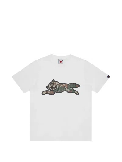 Icecream Camo Running Dog Woodland Cotton T-shirt In White