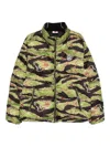 Icecream Tiger Stripe Puffer Jacket In Green